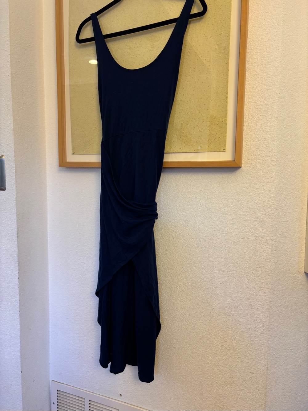 Reformation Jeans Sleeveless Navy Side-Tie Midi Dress size medium worn twice - Picture 6 of 8